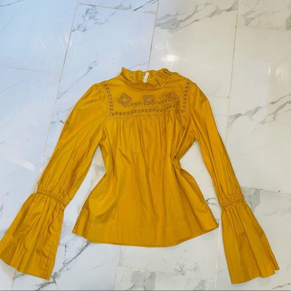 Free People Mustard Yellow Eternity Blouse - Picture 8 of 8